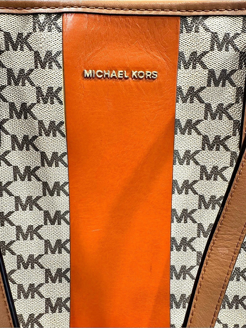 Michael Kors Emry Large Center Stripe Top Zip Tote - NEW
